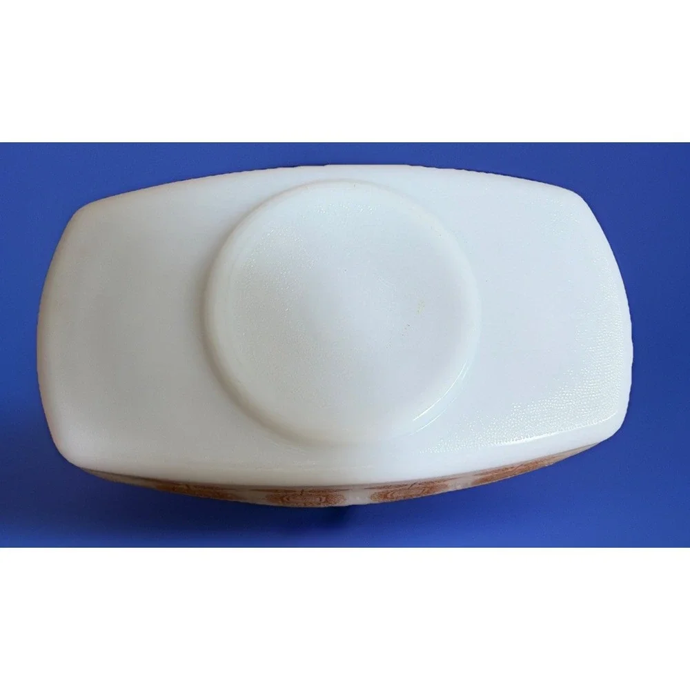 Federal Glass Connoisseur Brown Sunflower‎ Baking Dish Open Baker USA 1.5 quart